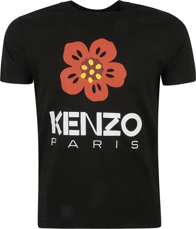 Kenzo Zwarte T-shirts en Polos met losse pasvorm Black Dames