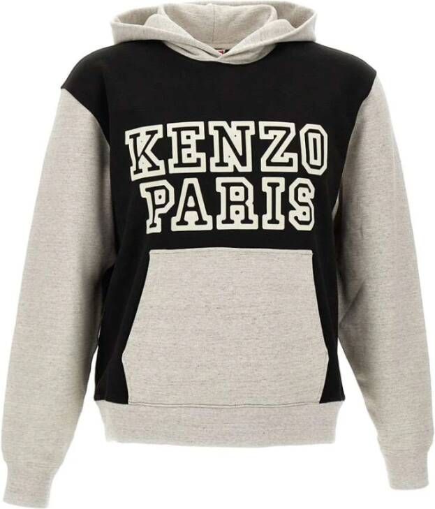 Kenzo Zwarte Sweatshirt met Capuchon en Logo Black Heren