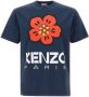 Kenzo Bloemenprint Ronde Hals T-shirt Blue Heren - Thumbnail 1