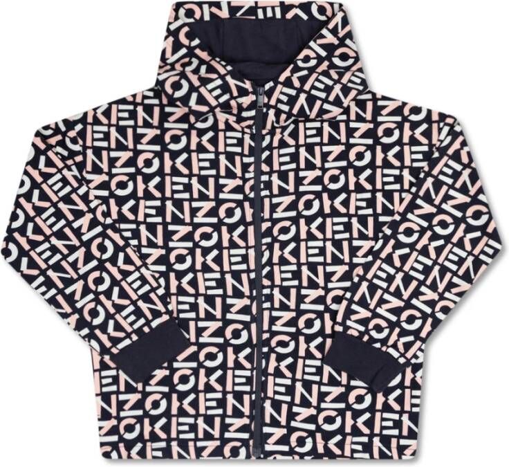 Kenzo Patterned hoodie Blauw Heren
