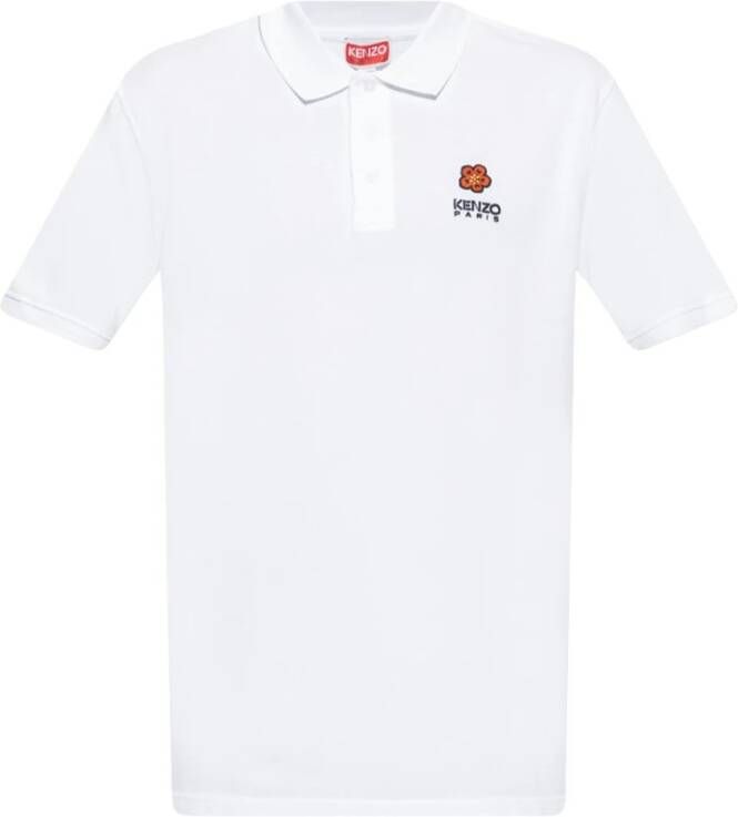 Kenzo Polo shirt met logo Wit Heren