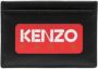 Kenzo Zwarte Leren Kaarthouder met Logo Print Black - Thumbnail 1