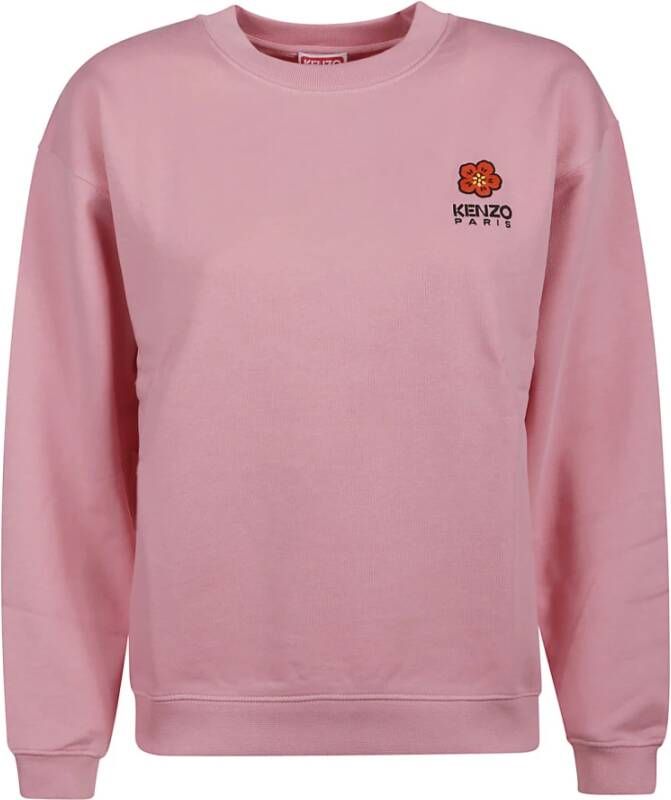 Kenzo Rose Crest Logo Regular Sweatshirt Roze Dames