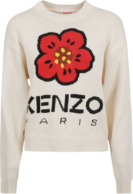 Kenzo Comfortabele en stijlvolle ronde hals pullover Beige Dames