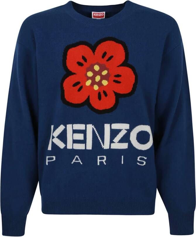 Kenzo Round-neck Knitwear Blauw Heren