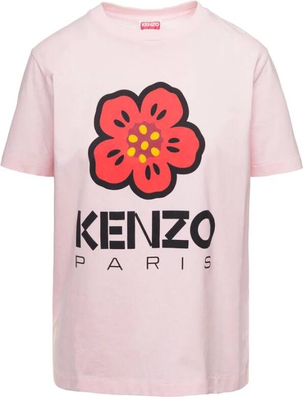 Kenzo Roze Oversized Logo T-Shirt voor Dames Roze Dames