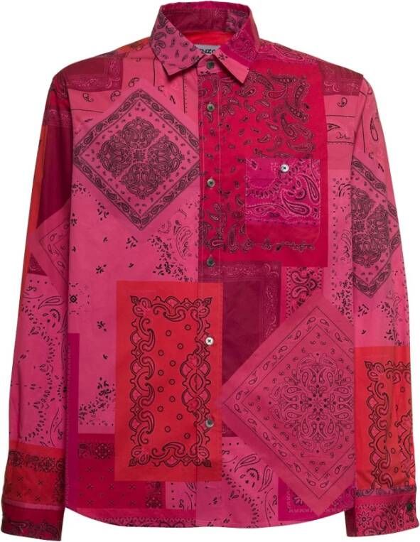 Kenzo Casual shirt met bedrukt bandana Roze Heren