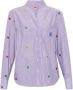 Kenzo Gestreept katoenen overhemd met geborduurd logo Purple Dames - Thumbnail 1