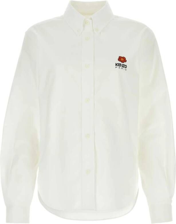 Kenzo Witte Poplin Overhemd Wit Dames