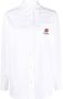 Kenzo Bloemen geborduurd overhemd White Dames - Thumbnail 1