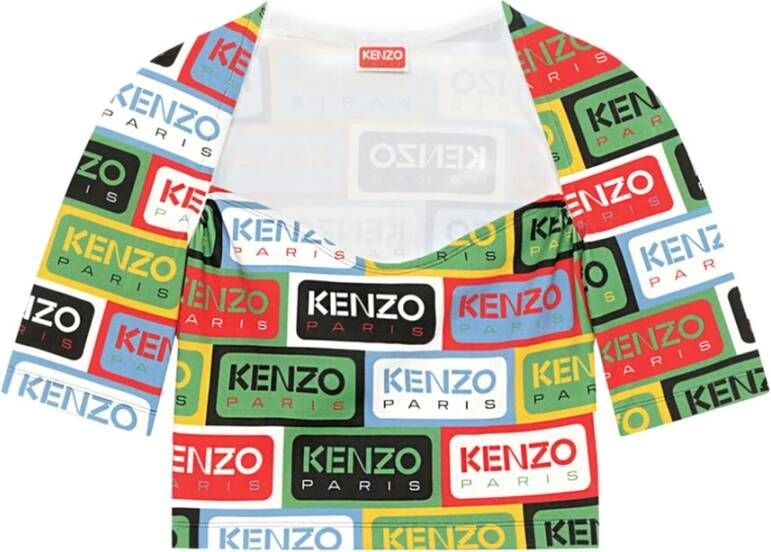 Kenzo Short Top Label Groen Dames