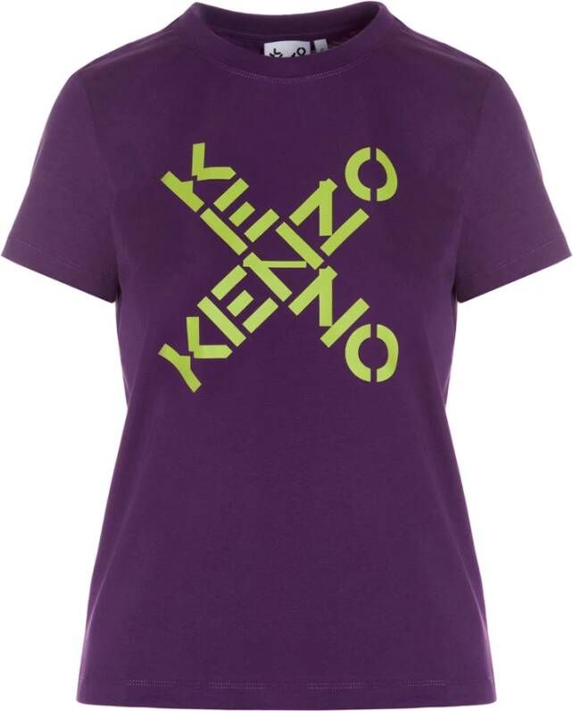 Kenzo Sport Big X T-shirt Paars Dames