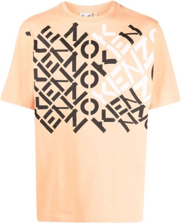 Kenzo Sportmonogram T-shirt Oranje Heren