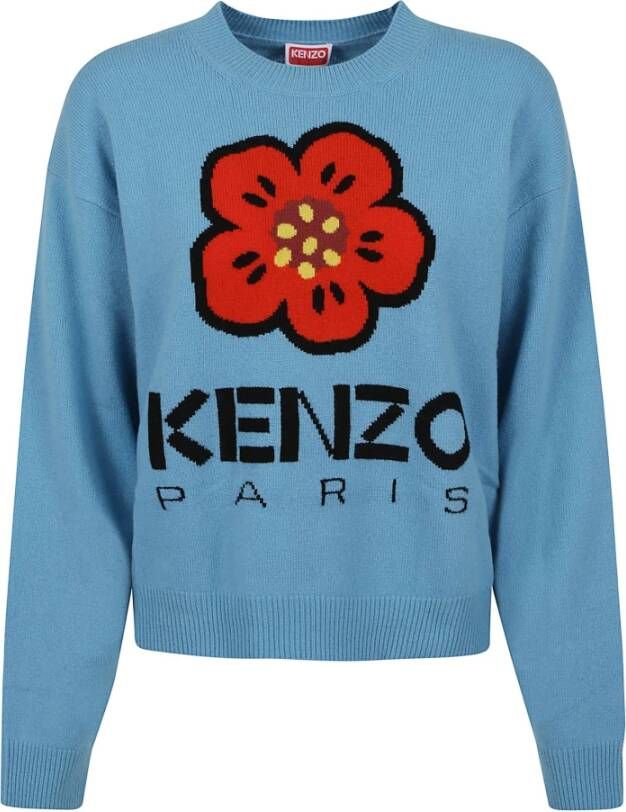Kenzo Stijlvol en Comfortabel Cyan Pullover Sweatshirt Blauw Dames