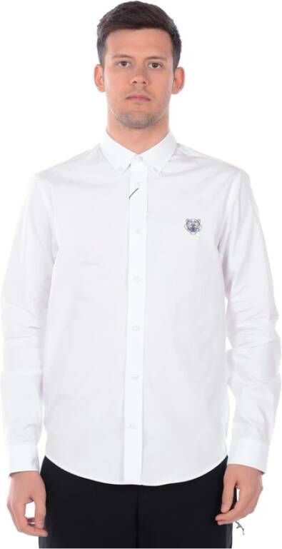 Kenzo Casual Gestreept Overhemd White Heren