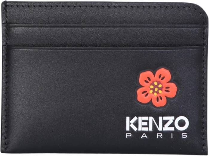 Kenzo Large black leather clutch by ; practical chic and modern everyday accessory Zwart Heren