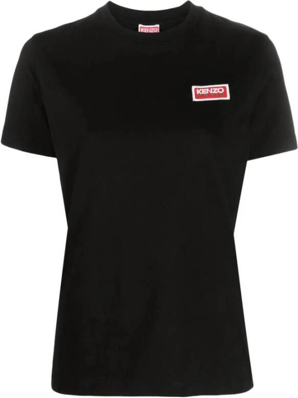 Kenzo Logo-print Katoenen T-shirt Black Dames