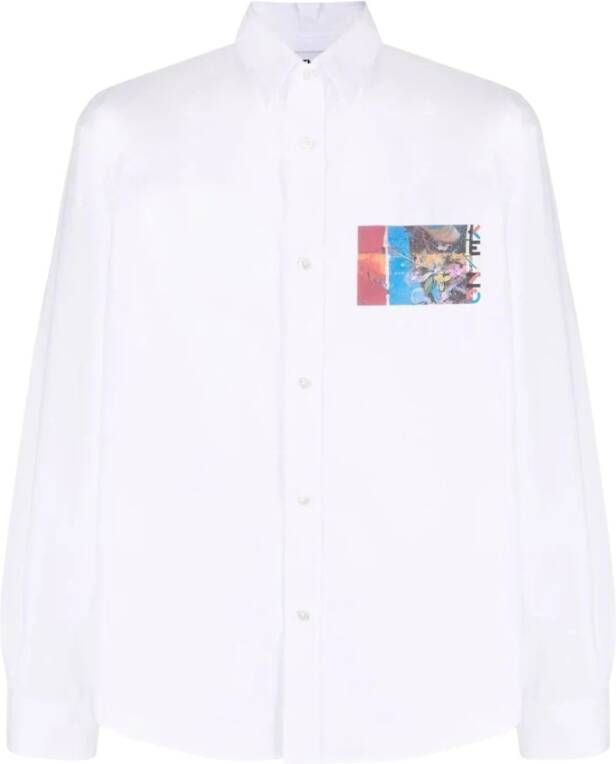 Kenzo Stijlvolle Katoenen Casual Overhemd White Heren