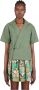 Kenzo Hawaiiaans Kimono Overhemd Groen Dames - Thumbnail 3