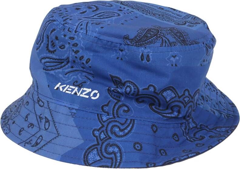Kenzo Stijlvolle Omkeerbare Bucket Hat Blauw Heren