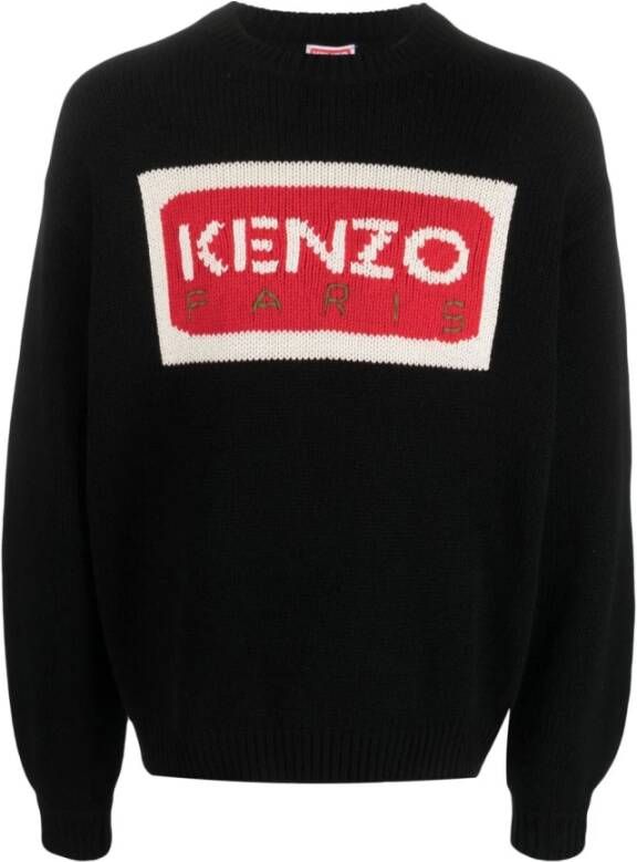 Kenzo Logo-detail Gebreide Trui Black Heren