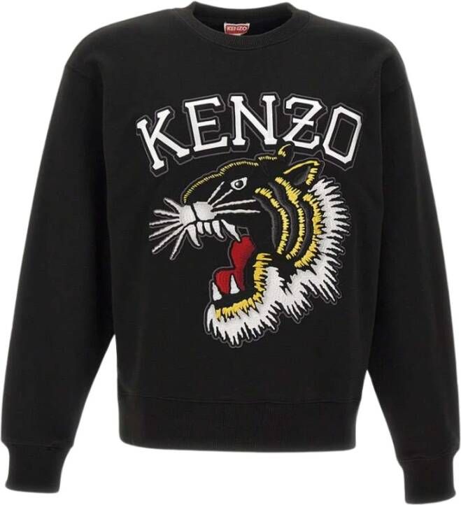 Kenzo Zwart Varsity Jungle Logo Sweatshirt Black Heren