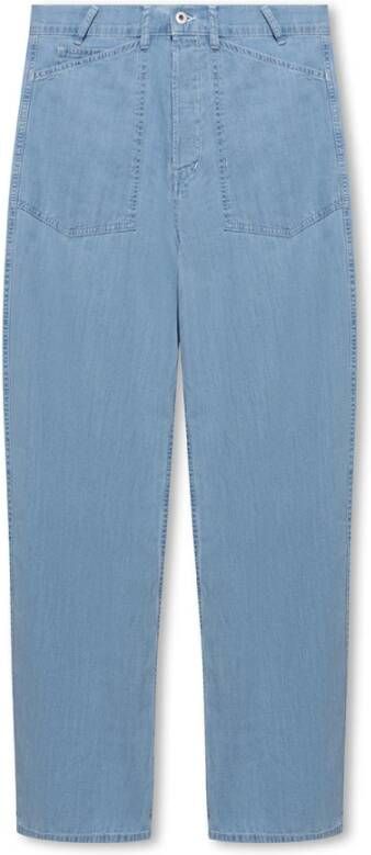 Kenzo Straight Jeans Blauw Heren
