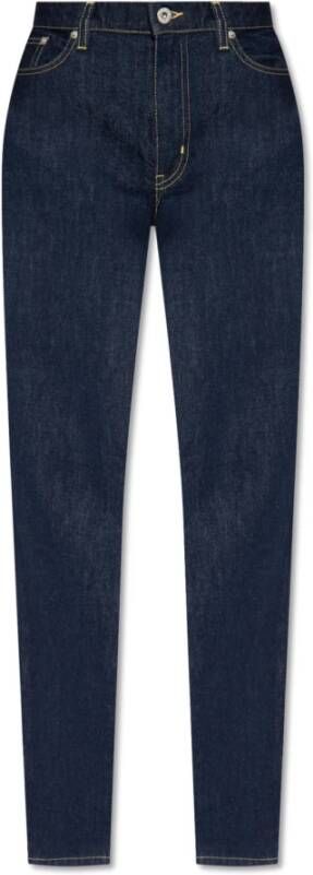 Kenzo Donker gewassen jeans met contraststiksels Blue Dames