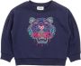 Kenzo Kids Sweater met geborduurd logo Blauw - Thumbnail 1