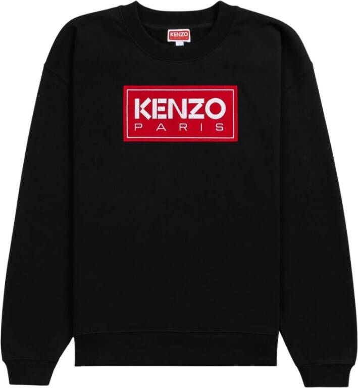 Kenzo Stijlvolle Zwarte Sweatshirt met Geborduurd Embleem Black Dames