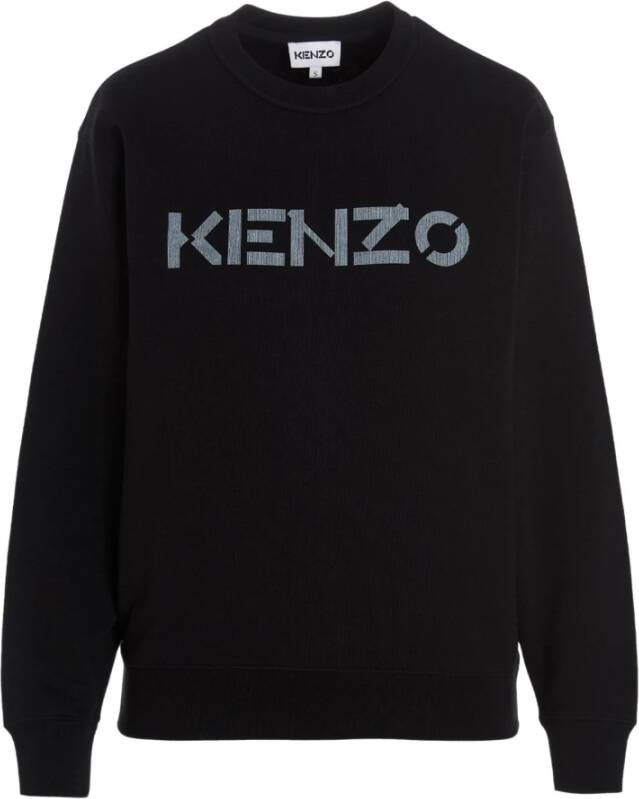 Kenzo Stijlvolle Katoenen Sweatshirt met Logo Print Black Dames