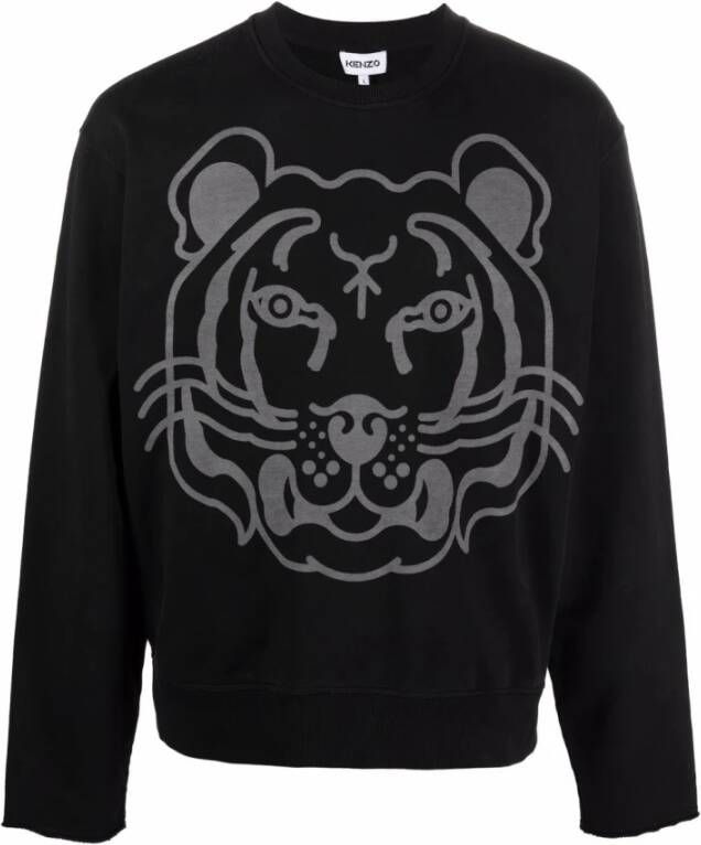 Kenzo K-Tiger Katoenen Sweatshirt Black Heren