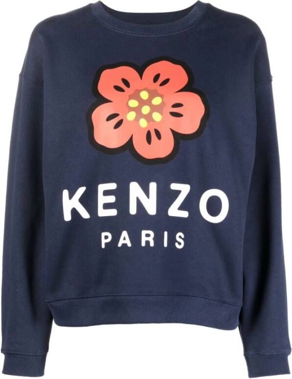 Kenzo Stijlvolle Sweatshirt met Logo Print voor Dames Multicolor Dames