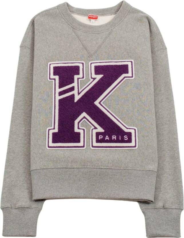Kenzo Retro-geïnspireerde Varsity Sweatshirt Gray Heren