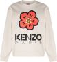 Kenzo Grijze Sweatshirt met Logo-Print en Bloemenmotief Gray Dames - Thumbnail 1