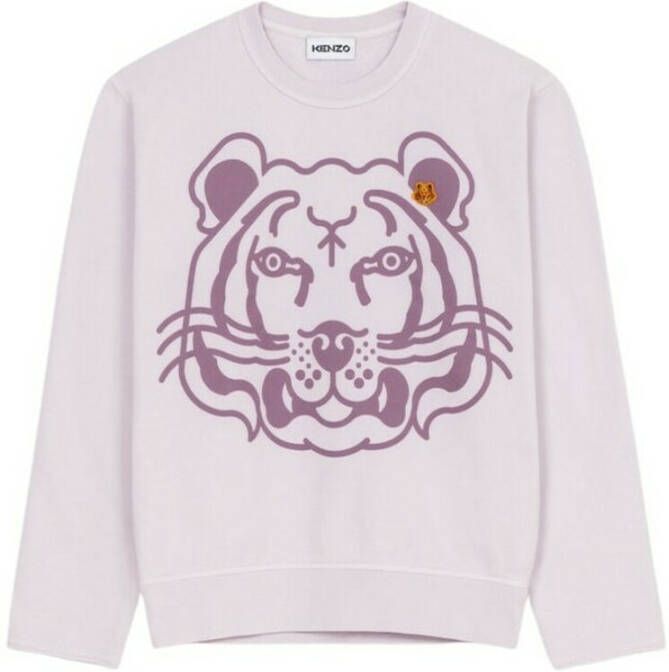 Kenzo Blauwe Gestratificeerde Sweatshirt met K-Siger Print Pink Dames