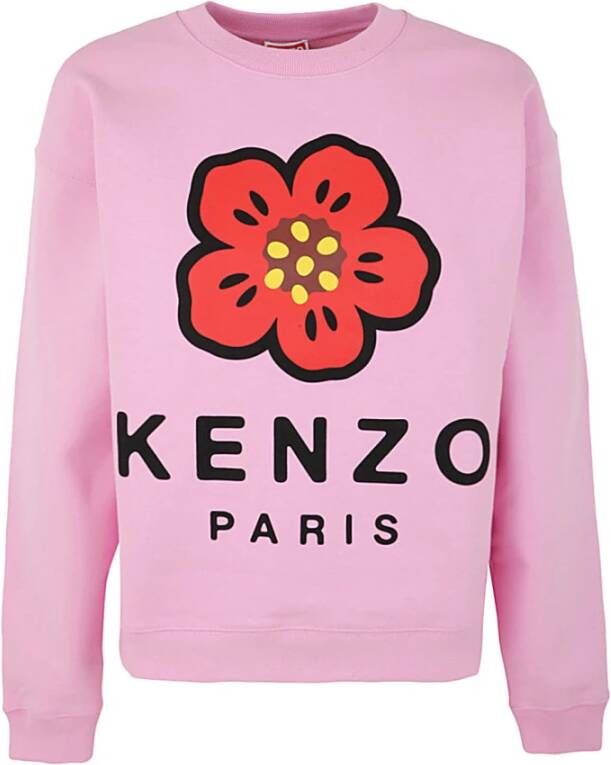 Kenzo Sweatshirt met Lange Mouwen en Print op de Voorkant Pink Dames