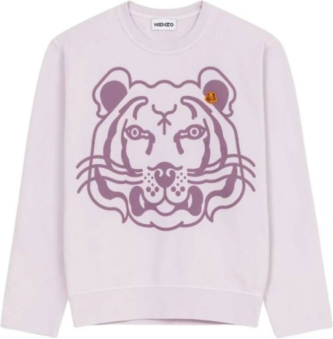 Kenzo Blauwe Gestratificeerde Sweatshirt met K-Siger Print Pink Dames