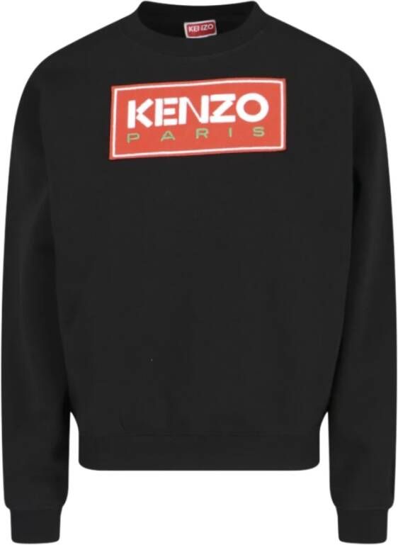 Kenzo Zwarte Sweater met Geborduurd Logo Black Dames