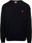 Kenzo Zwarte Crewneck Sweatshirt met Boke Bloemenpatch Black Heren - Thumbnail 1