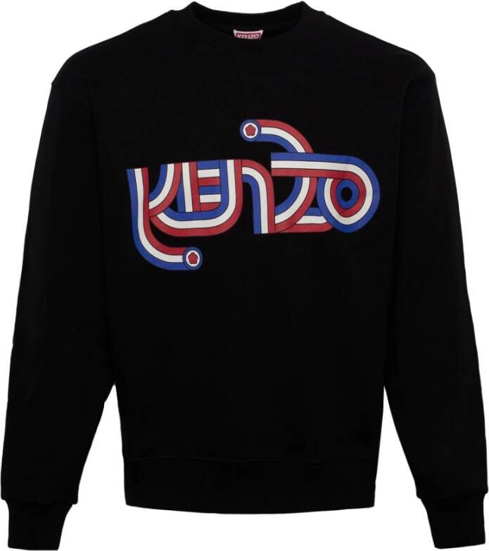 Kenzo Logo-print Katoenen Sweatshirt Black Heren