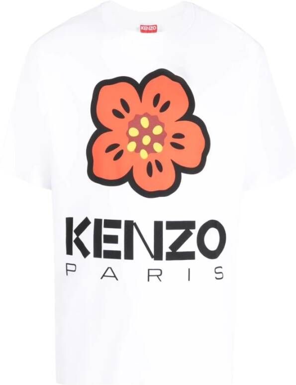 Kenzo Blauw Boke Flower Print T-shirt voor heren Blauw Heren