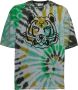 Kenzo K-Tiger Tie Dye T-Shirt Heren Katoenen Tee Meerkleurig Heren - Thumbnail 1