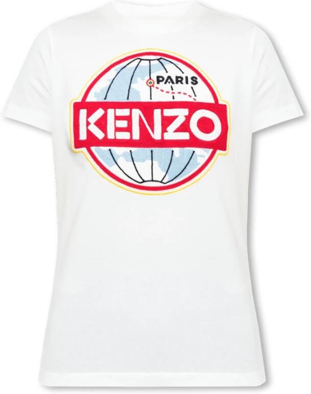 Kenzo T-shirt met logo Wit Dames