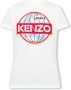 Kenzo Witte T-shirts en Polos met Geborduurd Insigne White Dames - Thumbnail 3