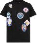 Kenzo Zwarte katoenen T-shirt Reisstijl Black Dames - Thumbnail 1