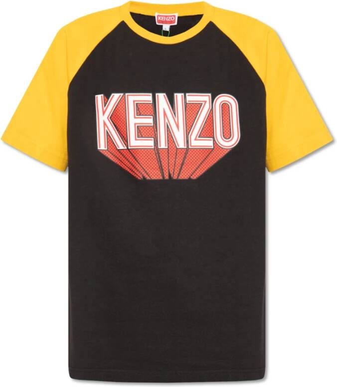 Kenzo T-shirt met logo Zwart Heren