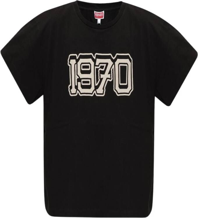 Kenzo Zwarte T-Shirt met Logo Print voor Heren Black Heren