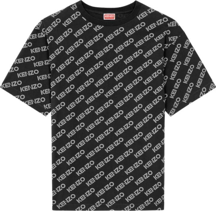 Kenzo Monogram Oversized T-shirt voor Heren Black Heren