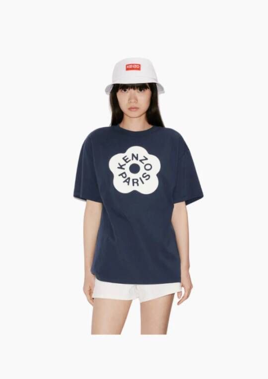 Kenzo Oversized T-shirt met Boke Flower 2.0 Print Blue Dames